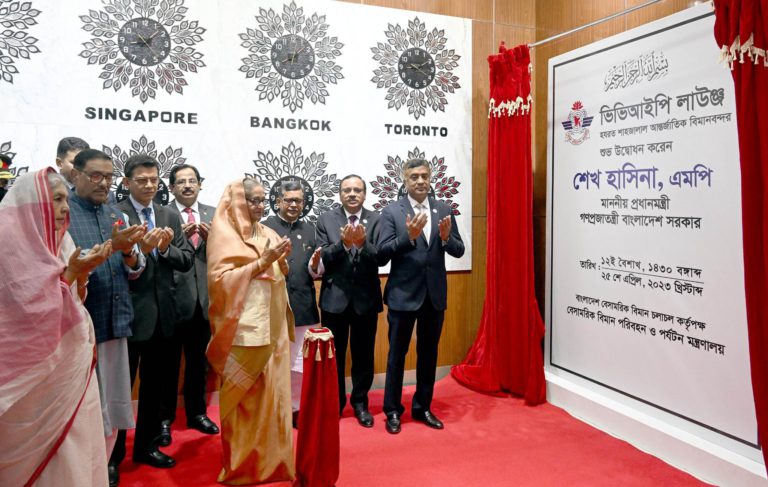 শাহজালাল বিমানবন্দরের ভিভিআইপি লাউঞ্জ উদ্বোধন করলেন প্রধানমন্ত্রী
