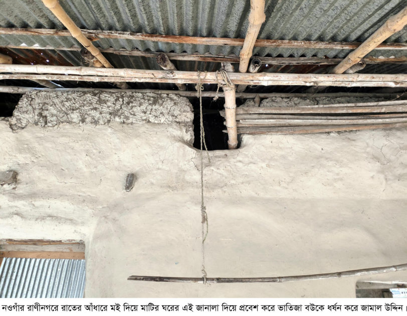 রাণীনগরে পালিয়ে গিয়ে ভাতিজা বৌ ধর্ষণ