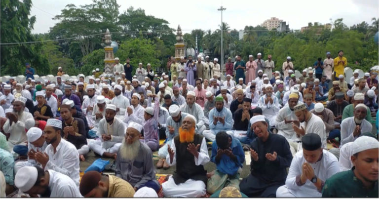 লাখো মুসল্লির সমাগমে সিলেট শাহী ঈদগাহে প্রধান জামাত