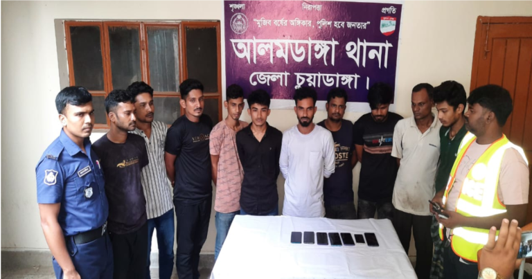 মোবাইল চোরচক্রের ১০ সদস্য আটক