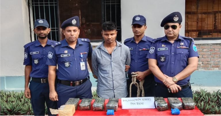 ৮০ হাজার ইয়াবাসহ গ্রেপ্তার ১