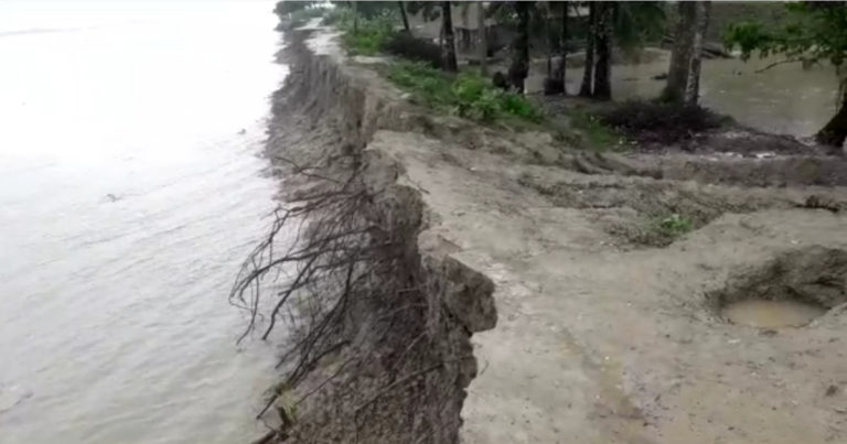 বরগুনায় বৃষ্টি ও জোয়ারের পানিতে নিম্নাঞ্চল প্লাবিত