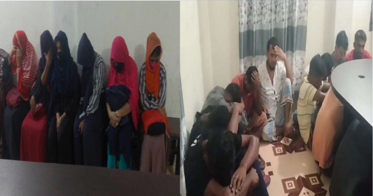 অনৈতিক কার্যকলাপে লিপ্ত থাকায় ৬ নারীসহ গ্রেপ্তার ২১