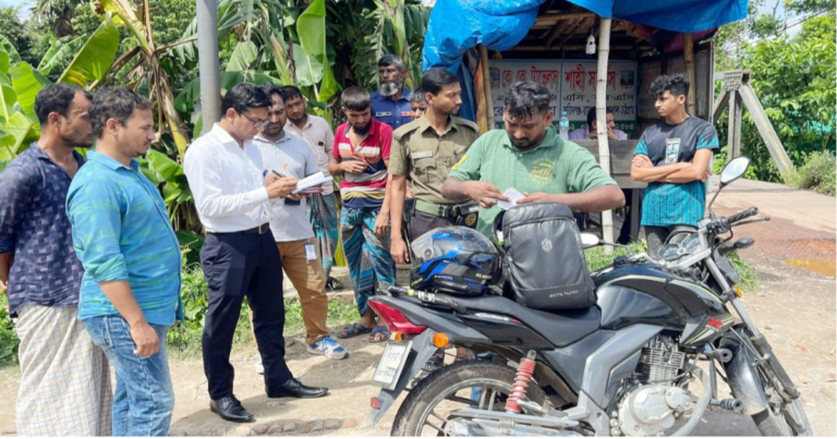 বেগমগঞ্জে গণপরিবহনের বিরুদ্ধে অভিযান