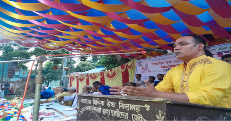 সিরাজগঞ্জ-৫ আসনে মনোনয়ন প্রত্যাশী পৌর মেয়র রেজার জনসভা