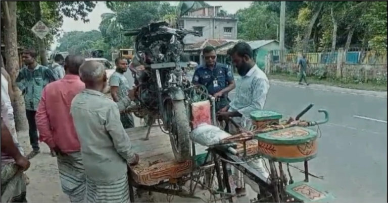 নাটোরে ট্রাক-মোটরসাইকেল সংঘর্ষে নিহত-১,আহত-২