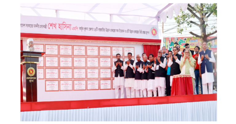 খুলনায় ২৯ প্রকল্পের উদ্বোধন-ভিত্তিপ্রস্তর স্থাপন করলেন প্রধানমন্ত্রী