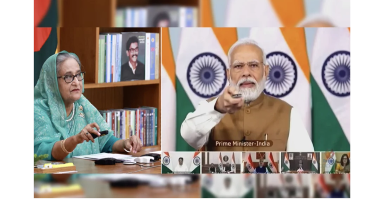 ৩ প্রকল্প উদ্বোধন করলেন শেখ হাসিনা ও নরেন্দ্র মোদি