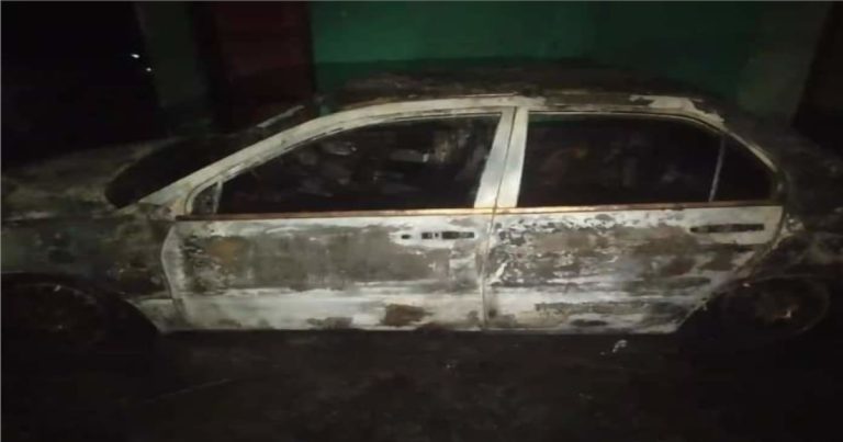 বিএনপি নেতার ভাইয়ের গাড়িতে আগুন