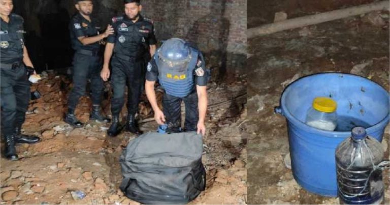 সেই বাড়ি থেকে ককটেল ও কেরোসিন উদ্ধার করেছে র‍্যাব