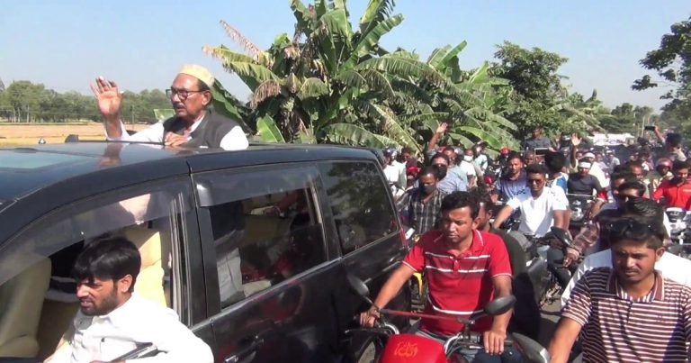 পঞ্চগড়ে উন্নয়ণ শোভাযাত্রায় মানুষের ঢল