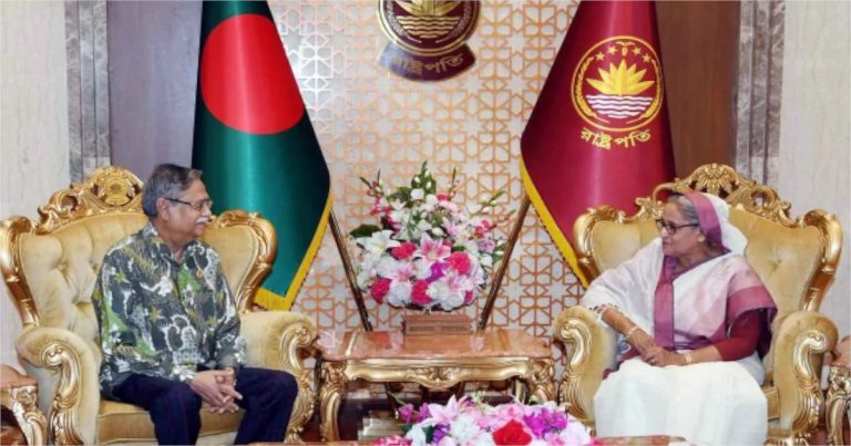 মনোনয়ন সংগ্রহের পর রাষ্ট্রপতির সঙ্গে প্রধানমন্ত্রীর সাক্ষাৎ