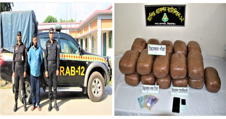 সিরাজগঞ্জে গাঁজাসহ মাদক ব্যবসায়ী আটক