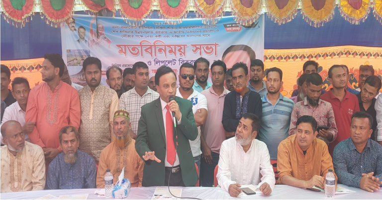 নোয়াখালীতে সরকারের উন্নয়নের চিত্র তুলে ধরে লিফলেট বিতরণ
