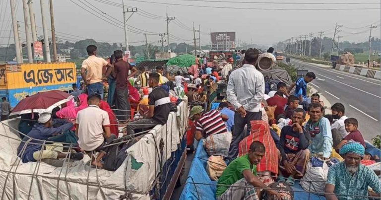 টাঙ্গাইল মহাসড়কে ২০ কিলো‌মিটার যানজট