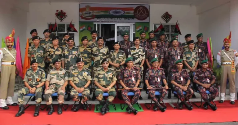 সীমান্তে অপরাধ দমনে বিজিবি-বিএসএফ পতাকা বৈঠক