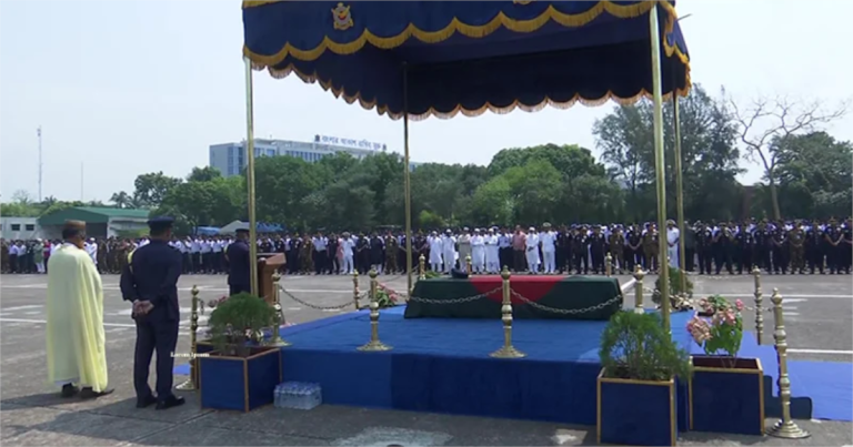 ঢাকা বিমান ঘাঁটিতে পাইলট আসিমের দ্বিতীয় জানাজা অনুষ্ঠিত