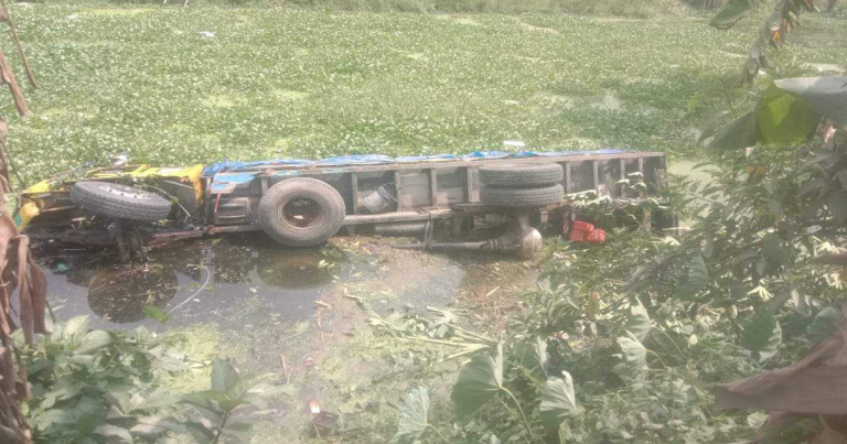 নোয়াখালীতে ট্রাকের ধাক্কায় সিএনজি খালে, নিহত ৩