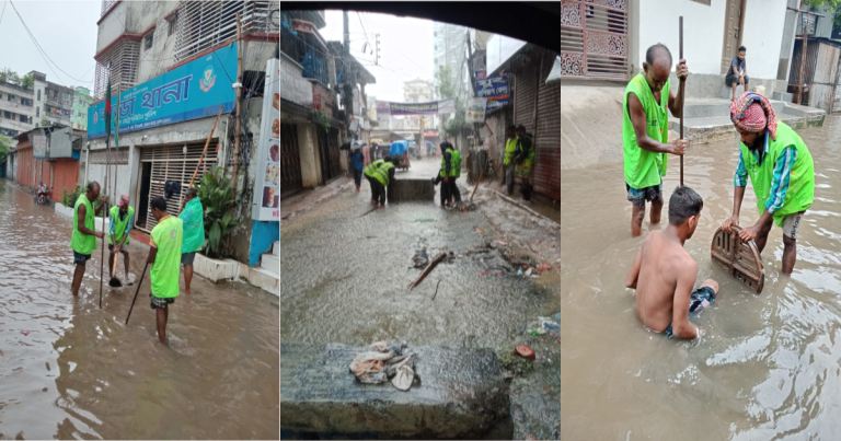 রাজধানীতে পানি সরাতে কাজ করছে ডিএনসিসি’র ৫ হাজার কর্মী