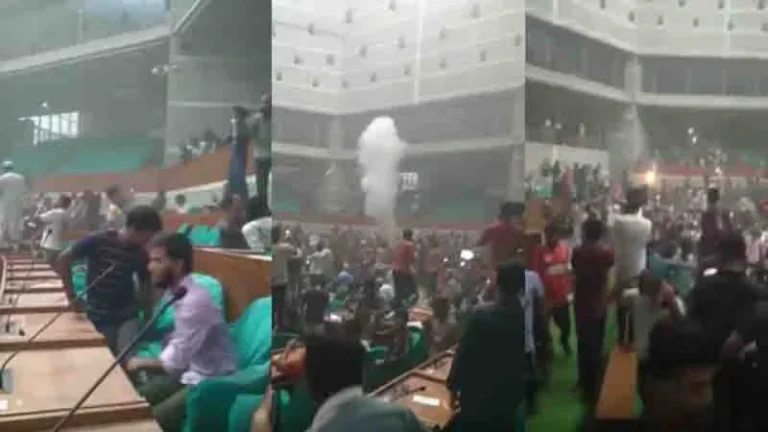 সংসদ ভবনে ঢুকে পড়েছে হাজারো মানুষ