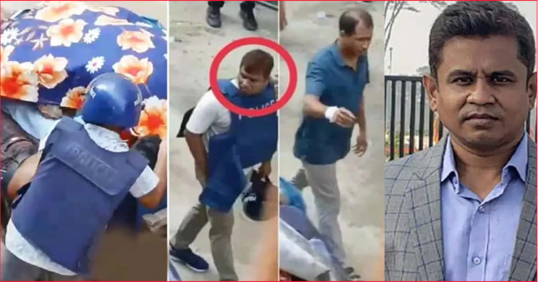 ভ্যানে লাশের স্তূপ করা সেই পুলিশ কর্মকর্তা,  আ.লীগ নেতার ছেলে