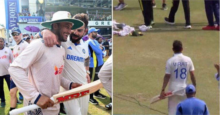 শেষ টেস্টে সাকিবকে ব্যাট উপহার দিলেন কোহলি