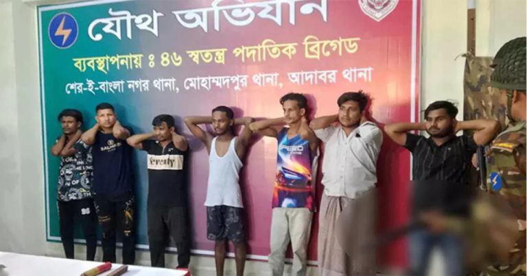 মোহাম্মদপুর জেনেভা ক্যাম্পে সেনা অভিযান, গ্রেপ্তার ৭