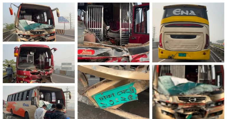 ঢাকা-মাওয়া এক্সপ্রেসওয়েতে ১০ গাড়ির সংঘর্ষ, নিহত ১