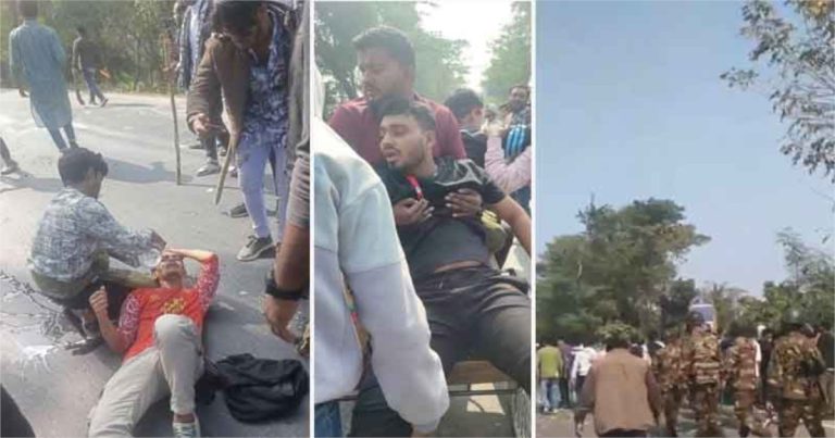 বাগেরহাটে শিক্ষার্থীদের ‘মার্চ ফর ইউনিটি’র গাড়িবহরে হামলা