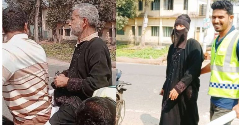 ঝিনাইদহে অস্ত্রসহ বোরখা পরিহিত ব্যক্তি আটক