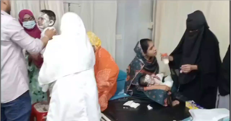 আশুলিয়ায় গ্যাস সিলিন্ডার বিস্ফোরণ, ৪ শিশুসহ দগ্ধ ১১