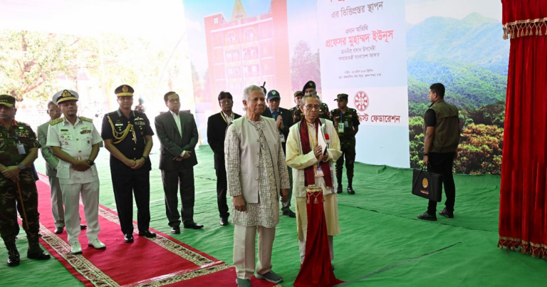 ‘সম্প্রীতি ভবন’ এর ভিত্তিপ্রস্তর স্থাপন করলেন প্রধান উপদেষ্টা