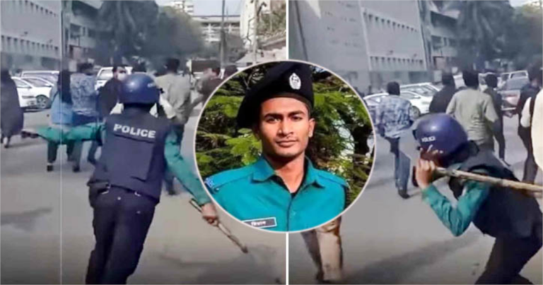 ‘রাষ্ট্রপতি পদক’ পাচ্ছেন আন্দোলনকারীদের না পেটানো পুলিশ সদস্য রিয়াদ