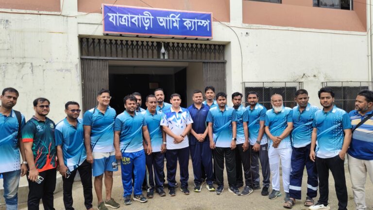 সাংবাদিক ও সেনাবাহিনীর ক্রিকেট প্রীতি ম্যাচ অনুষ্ঠিত