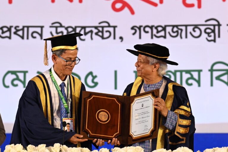 ড. ইউনূসকে ডি.লিট ডিগ্রি দিল চবি