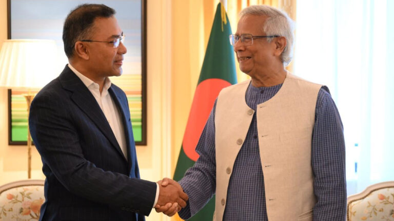 প্রধান উপদেষ্টার সঙ্গে তারেক রহমানের বৈঠক শেষ