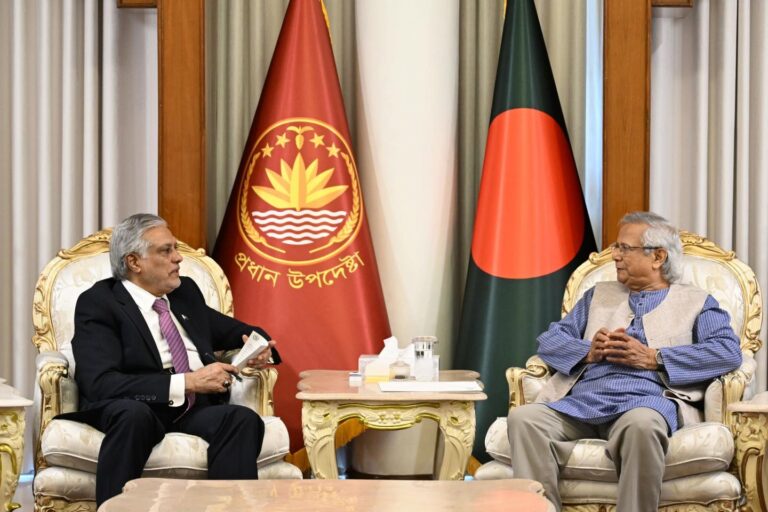 প্রধান উপদেষ্টার সঙ্গে পাকিস্তানের উপপ্রধানমন্ত্রীর সাক্ষাৎ