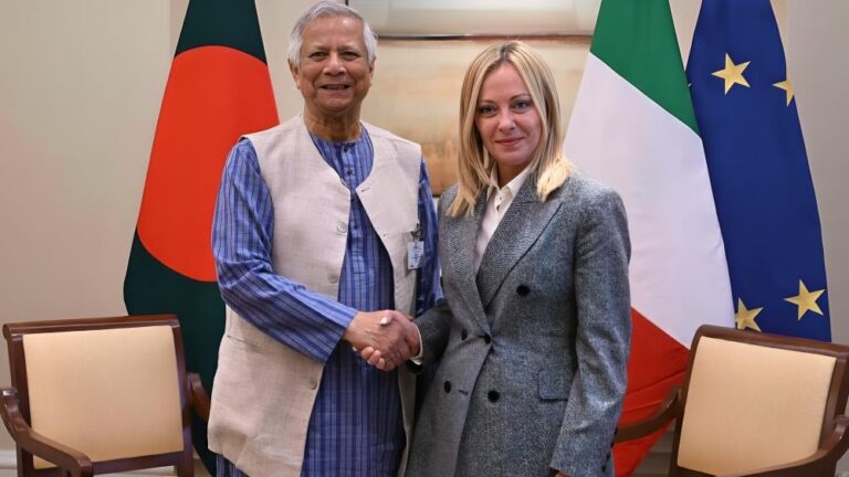 প্রধান উপদেষ্টার সঙ্গে ইতালির প্রধানমন্ত্রীর বৈঠক