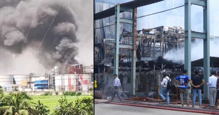 নারায়ণগঞ্জে ভোজ্য তেলের কারখানায় ভয়াবহ অগ্নিকাণ্ড