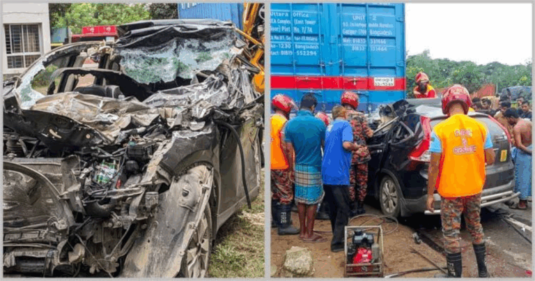 কক্সবাজার যাওয়ার পথে সড়ক দুর্ঘটনায় বাবা-মেয়ে নিহত