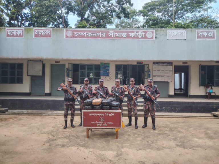 বিজিবির অভিযানে লাখ টাকার ভারতীয় মাদকদ্রব্য জব্দ
