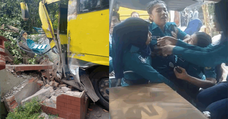 চট্টগ্রামে নিয়ন্ত্রণ হারিয়ে বাস উল্টে নারী পুলিশ সদস্যসহ আহত ২৭