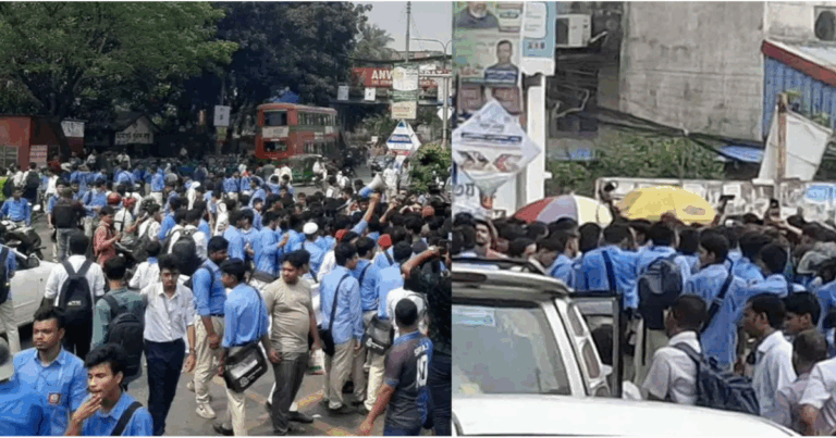 ফার্মগেট সড়ক ছাড়লেন শিক্ষার্থীরা, যান চলাচল শুরু