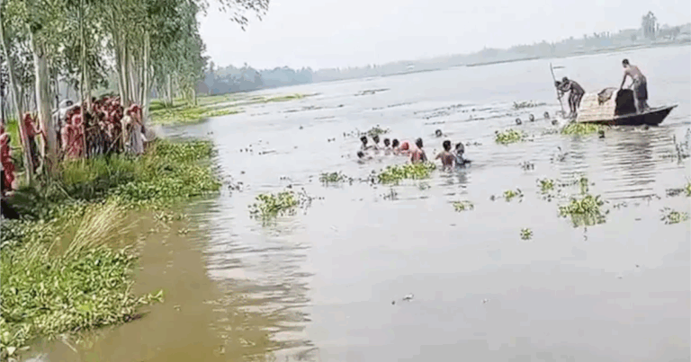 শাপলা তুলতে গিয়ে নৌকা থেকে পড়ে শিশুর মৃত্যু