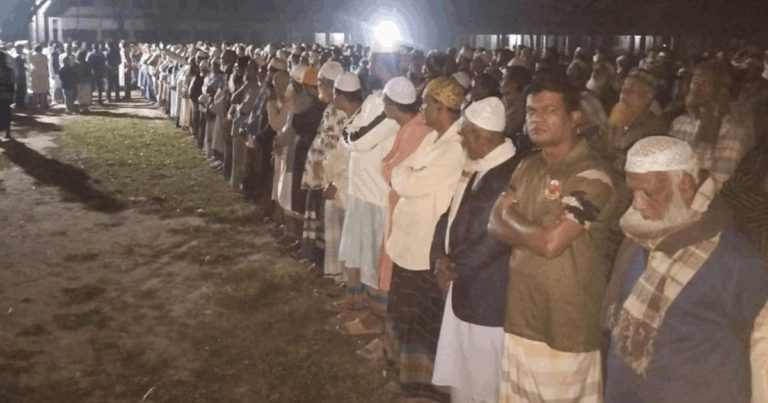 জামালপুর নিজ বাড়িতে বিচারক পুত্রের দাফন সম্পন্ন