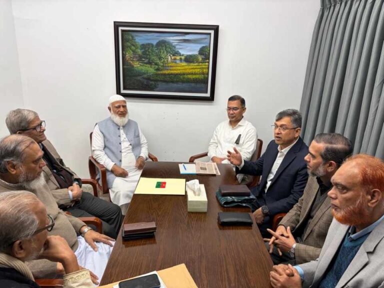 তারেক রহমানের সঙ্গে সাক্ষাত করলেন জামায়াত আমির