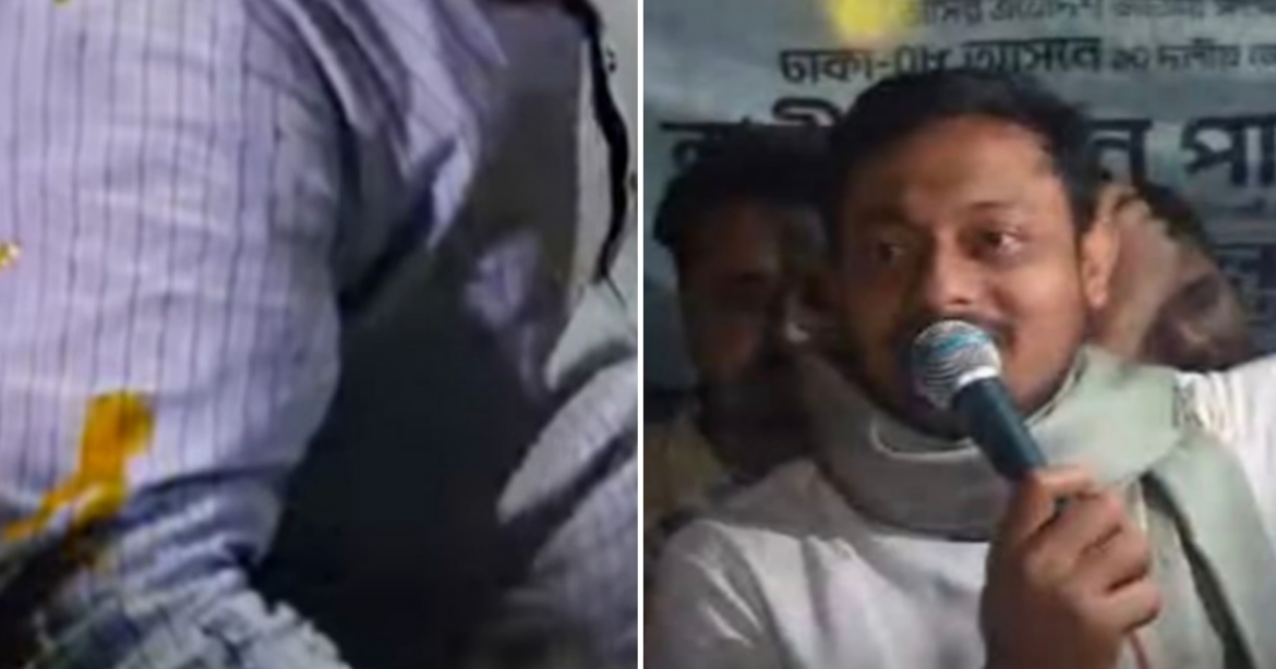 ঢাকা-৮ আসনে জাতীয় নাগরিক পার্টি (এনসিপি) ও ১০ দলীয় জোট প্রার্থী নাসীরুদ্দীন পাটওয়ারীর পথসভা চলাকালে ডিম নিক্ষেপের ঘটনা ঘটেছে।