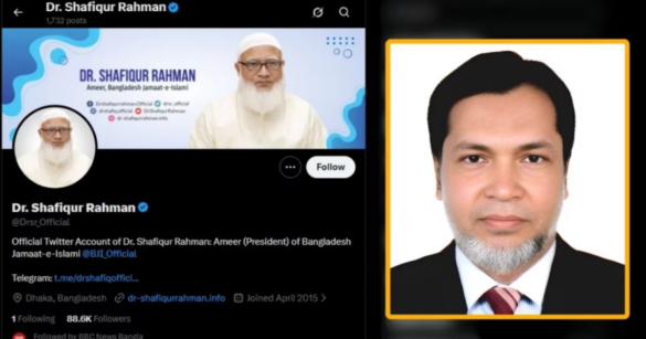 ডা. শফিকুর রহমানের এক্স অ্যাকাউন্ট হ্যাক হবার ঘটনায় বঙ্গভবন সহকারী প্রোগ্রামার মোহাম্মদ ছরওয়ারে আলম'কে আটক করেছে ডিবি ।