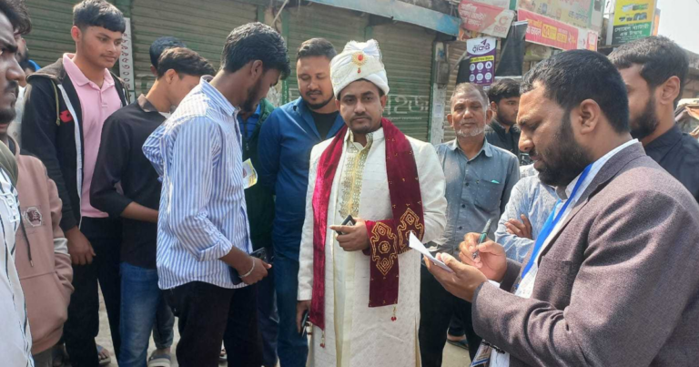 বিয়ের সাজে ভোটকেন্দ্রে বর, বললেন- আগে ভোট পরে বিয়ে