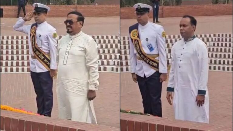 জাতীয় স্মৃতিসৌধে বীর শহীদদের স্মরণে স্পিকার ও ডেপুটি স্পিকারের শ্রদ্ধা